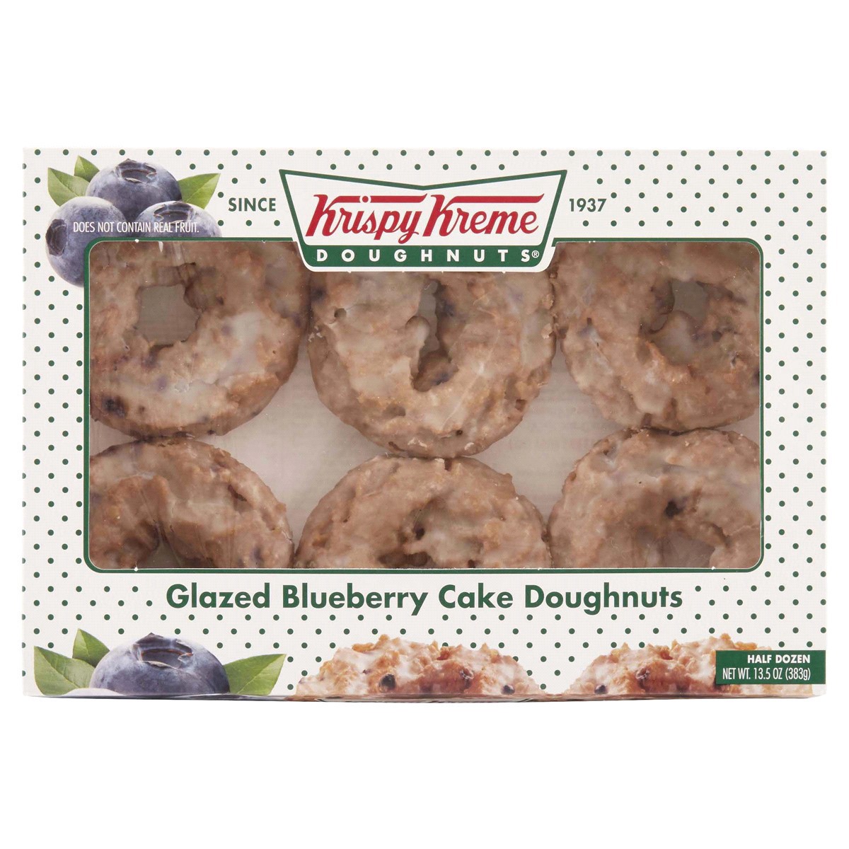 slide 1 of 5, Krispy Kreme Glazed Blueberry Cake Doughnuts, 13.5 oz