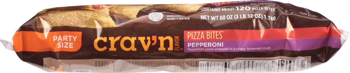 slide 3 of 9, Crav'n Flavor Party Size Pepperoni Pizza Bites 60 oz, 60 oz