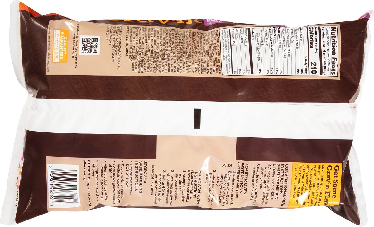 slide 4 of 9, Crav'n Flavor Party Size Pepperoni Pizza Bites 60 oz, 60 oz