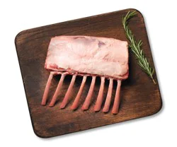 Natural Cap-On Frenched Lamb Rib Rack, 8 Rib, Serves 2 to 4