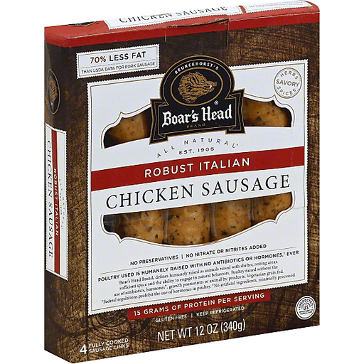 slide 2 of 3, Boar's Head Sausage, Italian Chicken, 12 oz