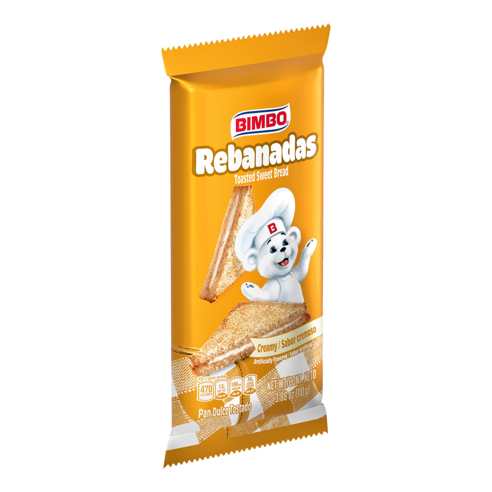 slide 1 of 5, Bimbo Rebanadas Sweet Toast, 3.88 oz, Pastries, Bag, 3.88 oz