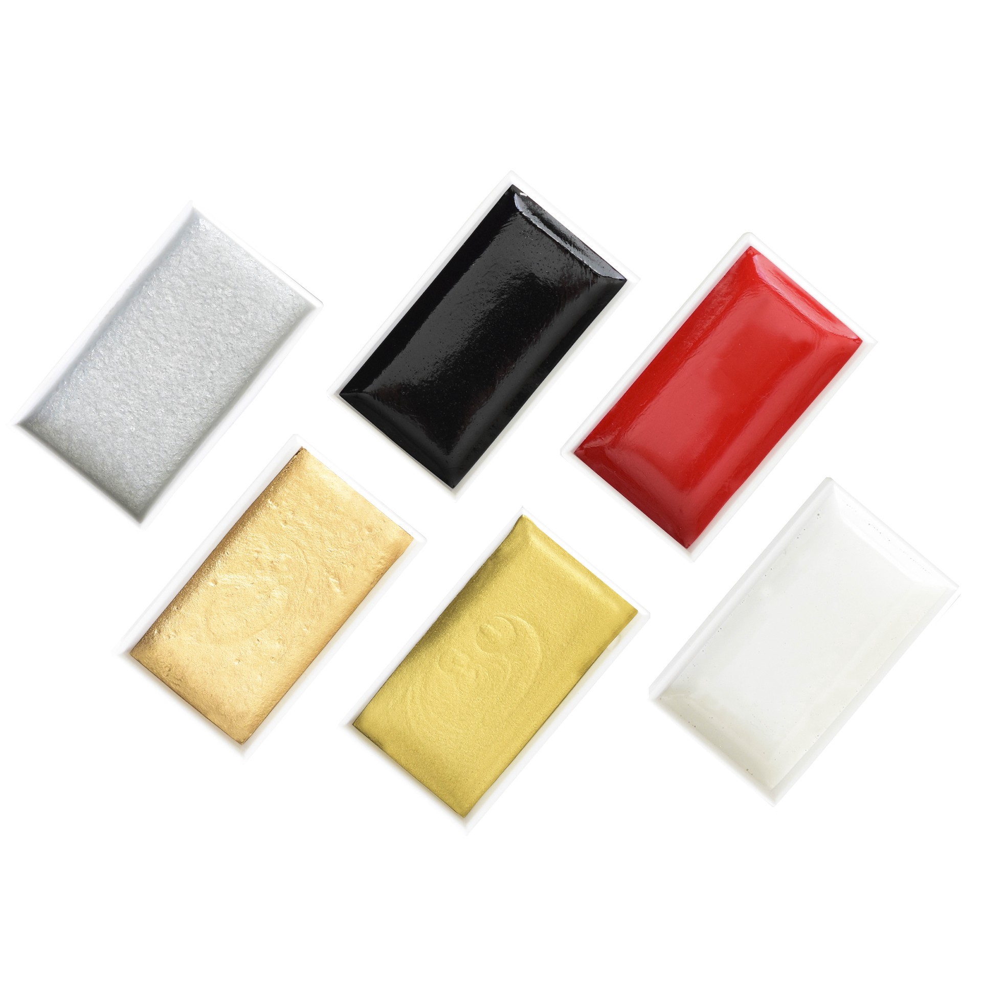 slide 4 of 4, Yasutomo Classical 6 Color Japanese Watercolor Set, 2.125 in x 7 in