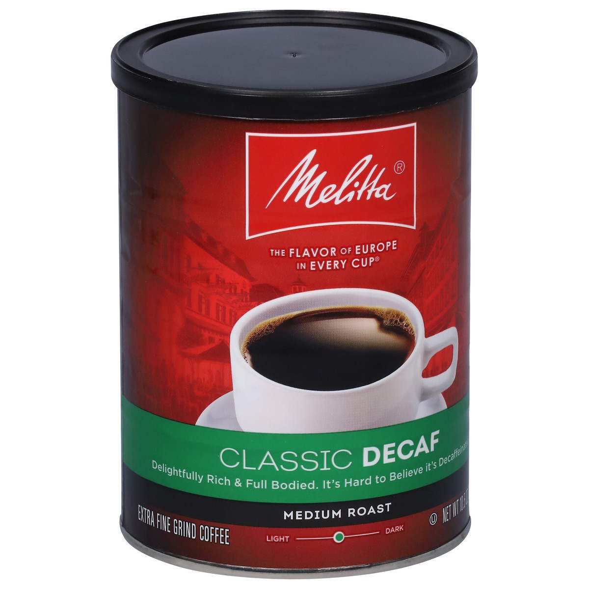 slide 2 of 9, Melitta Coffee, Extra Fine Grind, Medium Roast, Classic, Decaf, 10.5 oz