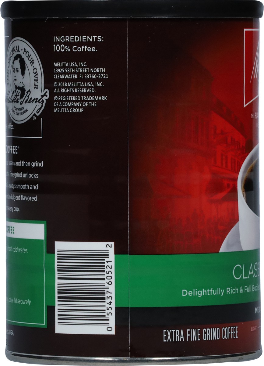 slide 7 of 9, Melitta Coffee, Extra Fine Grind, Medium Roast, Classic, Decaf, 10.5 oz