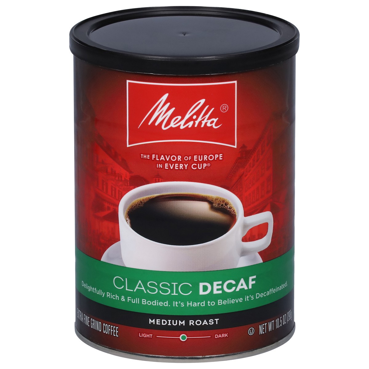 slide 1 of 9, Melitta Coffee, Extra Fine Grind, Medium Roast, Classic, Decaf, 10.5 oz