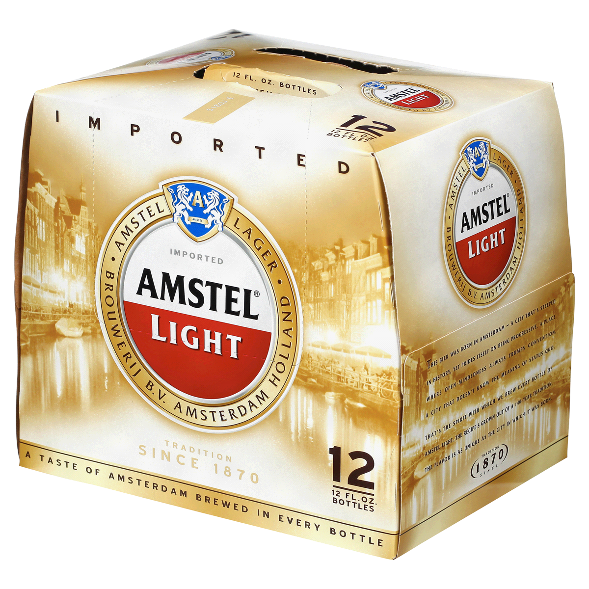 slide 4 of 17, Amstel Light Lager Beer, 12 Pack, 12 fl oz Bottles, 12 oz