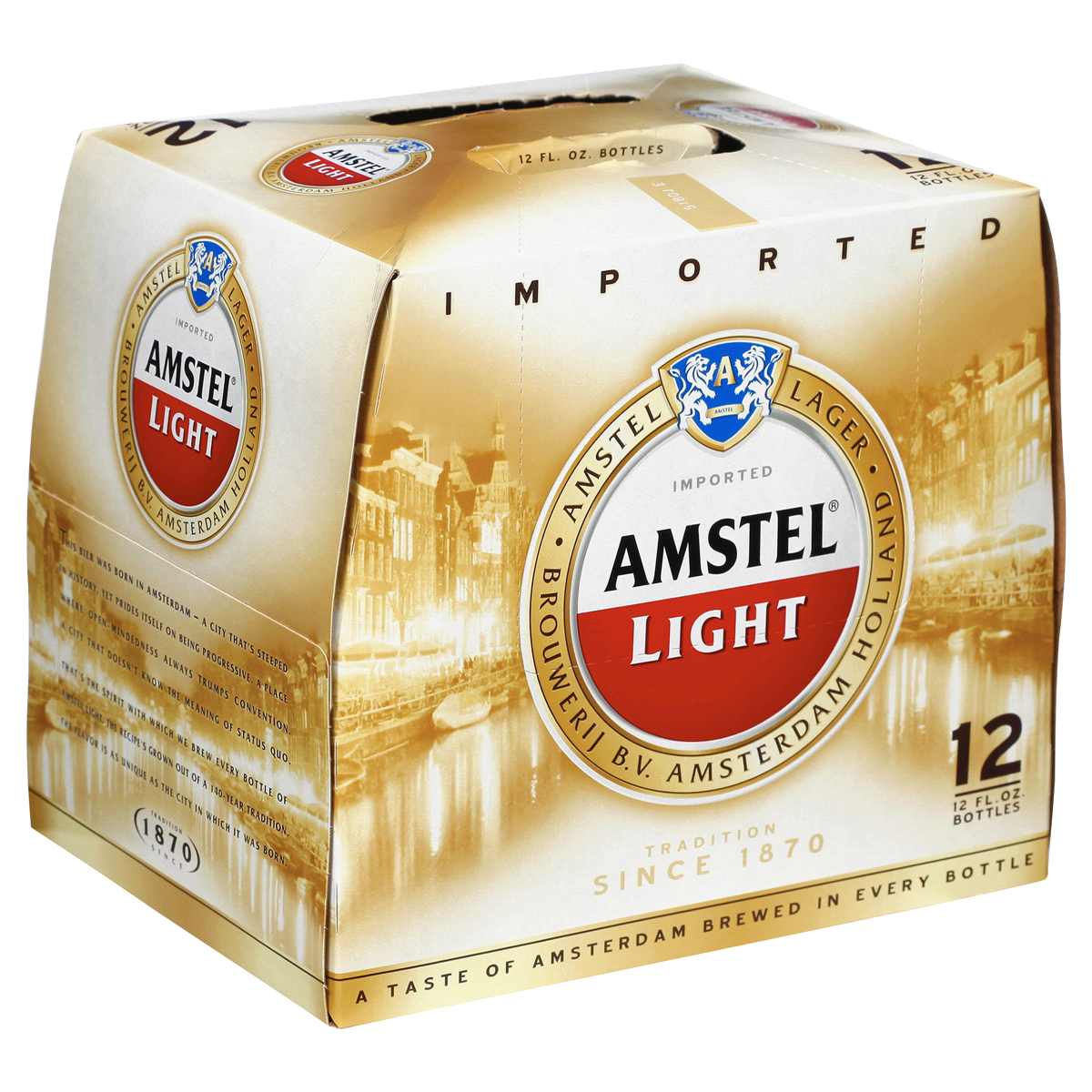 slide 11 of 17, Amstel Light Lager Beer, 12 Pack, 12 fl oz Bottles, 12 oz