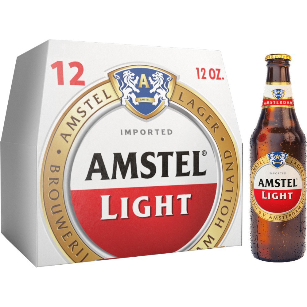 slide 2 of 17, Amstel Light Lager Beer, 12 Pack, 12 fl oz Bottles, 12 oz