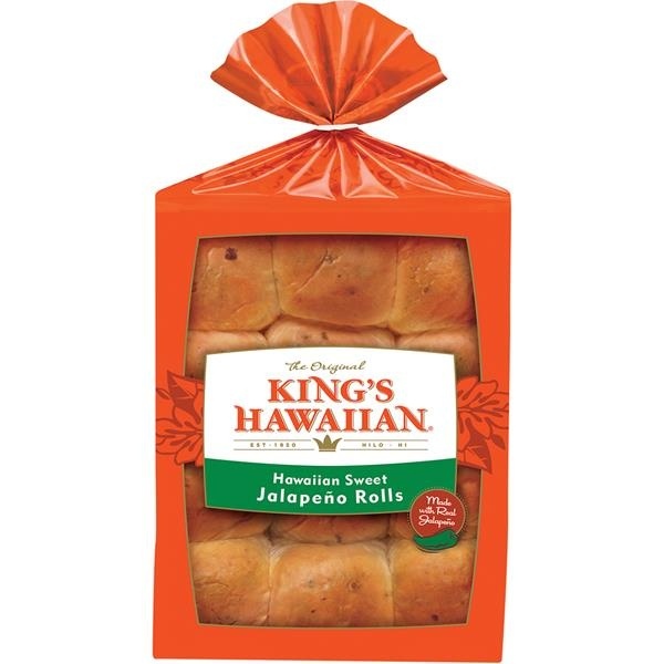 slide 1 of 1, King's Hawaiian Sweet Jalapeno Rolls, 12 ct