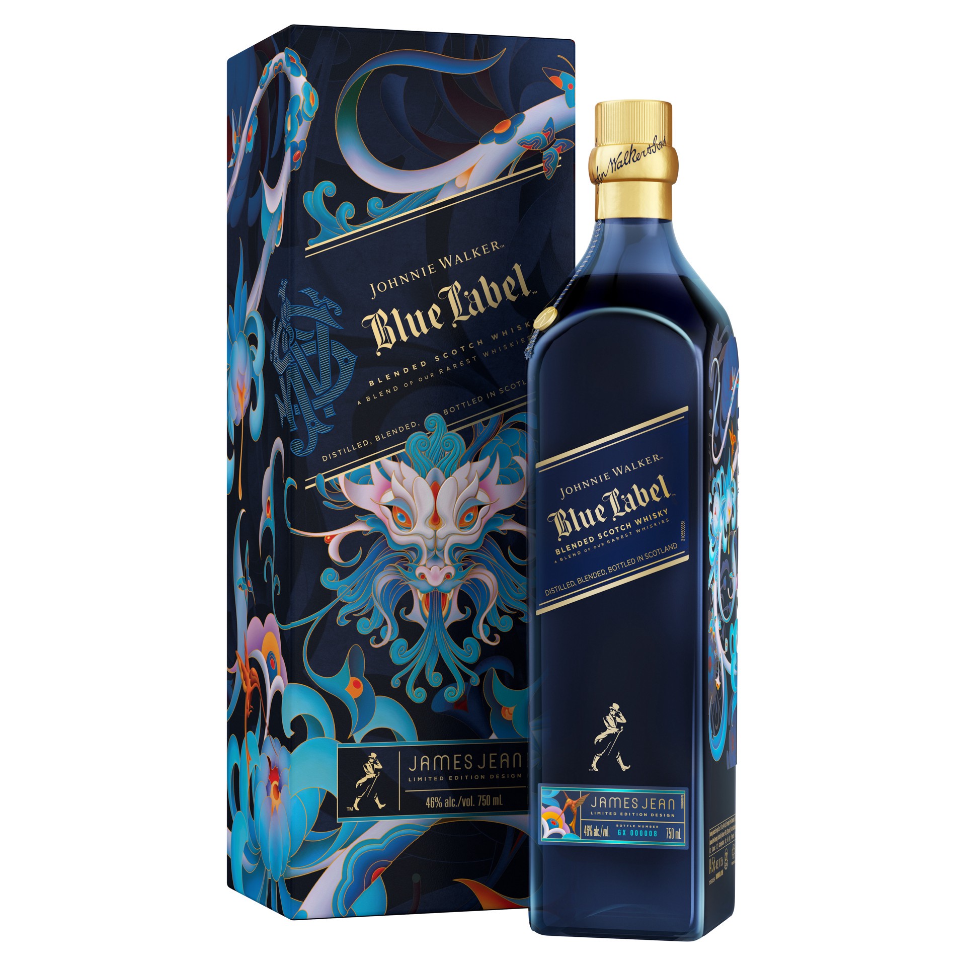 slide 6 of 6, Johnnie Walker Blue Label Year of the Wood Dragon Lunar New Year Limited Edition Blended Scotch Whisky, 750ml, 