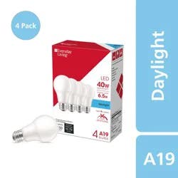 Everyday Living 40W A19 Daylight LED Light Bulbs