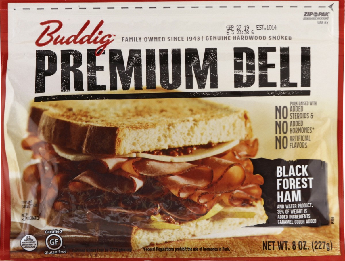 slide 6 of 7, Buddig Premium Deli Black Forest Ham 8 oz. ZIP-PAK, 8 oz