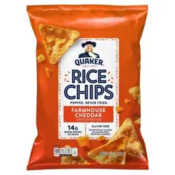 Quaker Rice Chips Farmhouse Cheddar 5.5 Oz