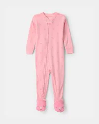 Carters Baby Girl Flamingo 100% Cotton Snug Fit 1-Piece Pajama - Pink Pink 12M