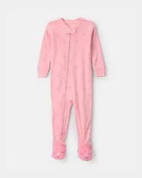 Carters Baby Girl Flamingo 100% Cotton Snug Fit 1-Piece Pajama - Pink Pink 12M