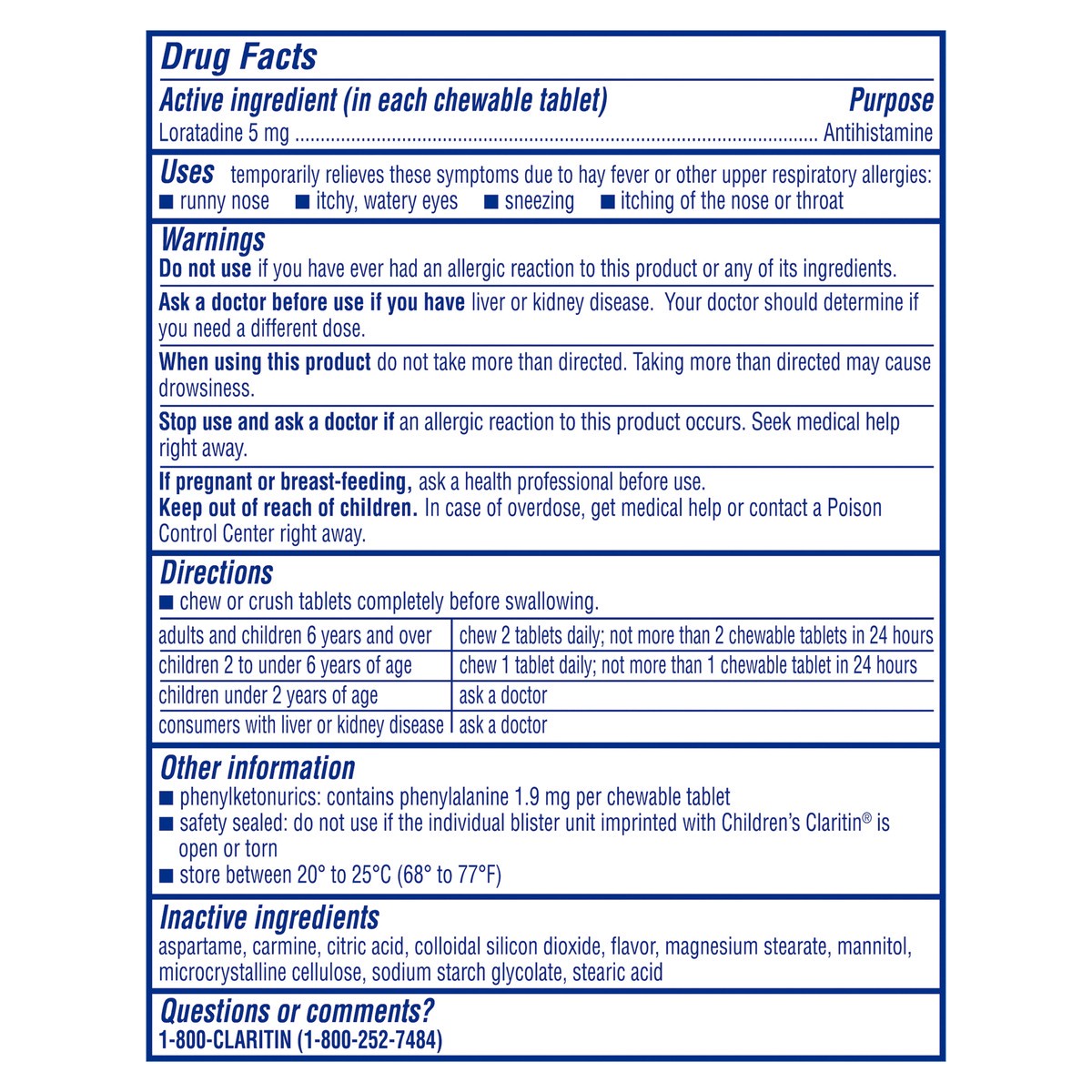 slide 2 of 11, Children's Claritin Loratadine Allergy Relief 24 Hour Non-Drowsy Bubble Gum Chewable Tablets - 30c, 30 ct