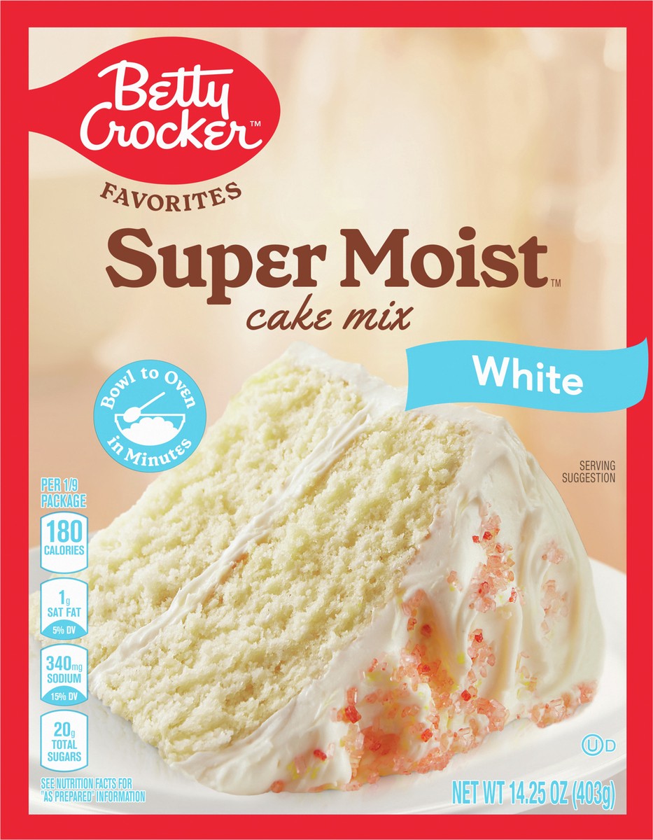 slide 12 of 14, Betty Crocker Favorites Super Moist White Cake Mix, 14.25 oz, 14.25 oz