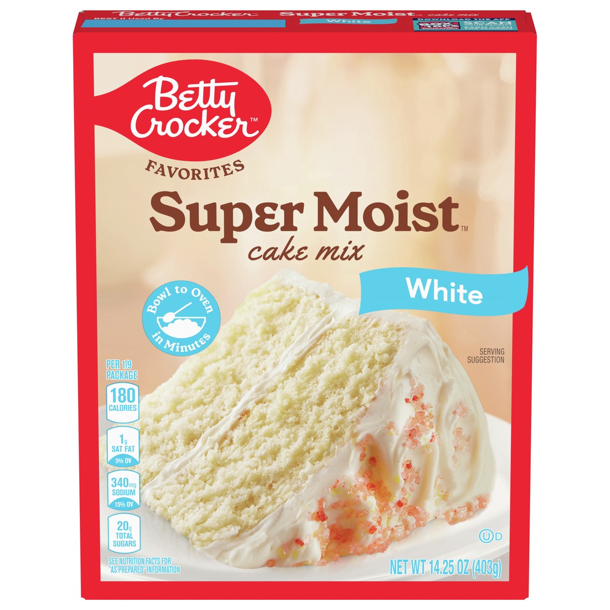 slide 7 of 14, Betty Crocker Favorites Super Moist White Cake Mix, 14.25 oz, 14.25 oz