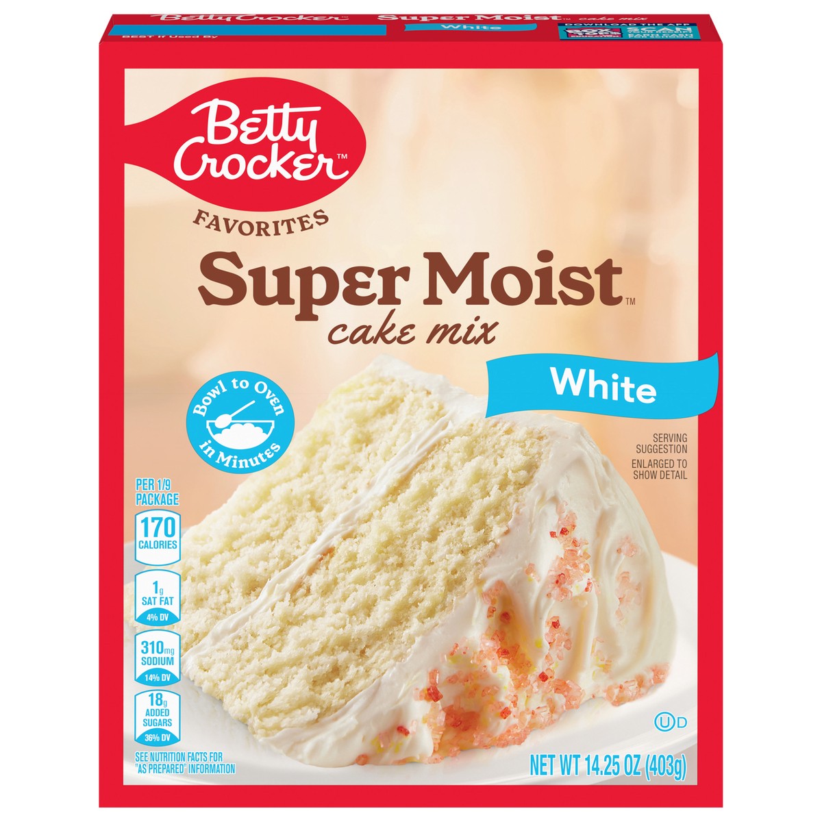 slide 1 of 14, Betty Crocker Favorites Super Moist White Cake Mix, Holiday Baking, 14.25 oz, 14.25 oz