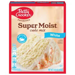 Betty Crocker Favorites Super Moist White Cake Mix, Holiday Baking, 14.25 oz