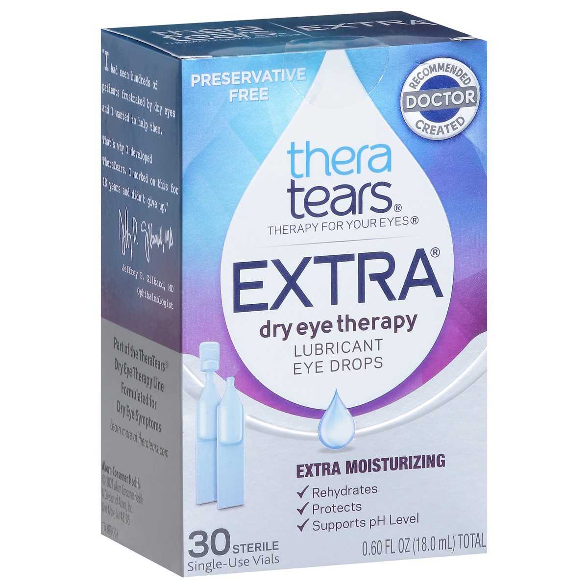 slide 5 of 9, TheraTears Extra Dry Eye Therapy Lubricant Eye Drops 30 Each, 30 ct