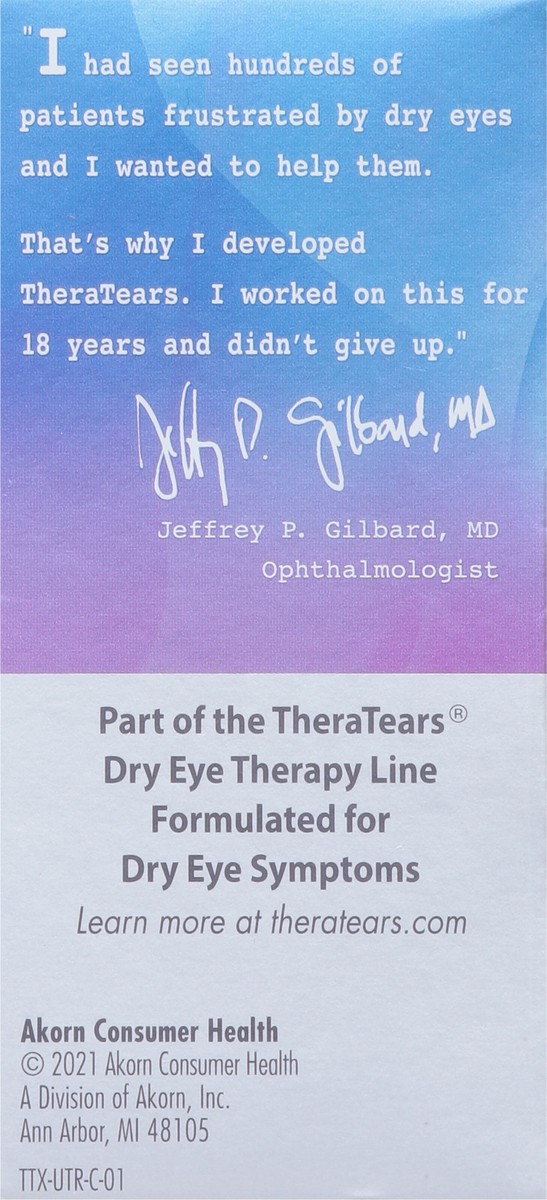 slide 4 of 9, TheraTears Extra Dry Eye Therapy Lubricant Eye Drops 30 Each, 30 ct