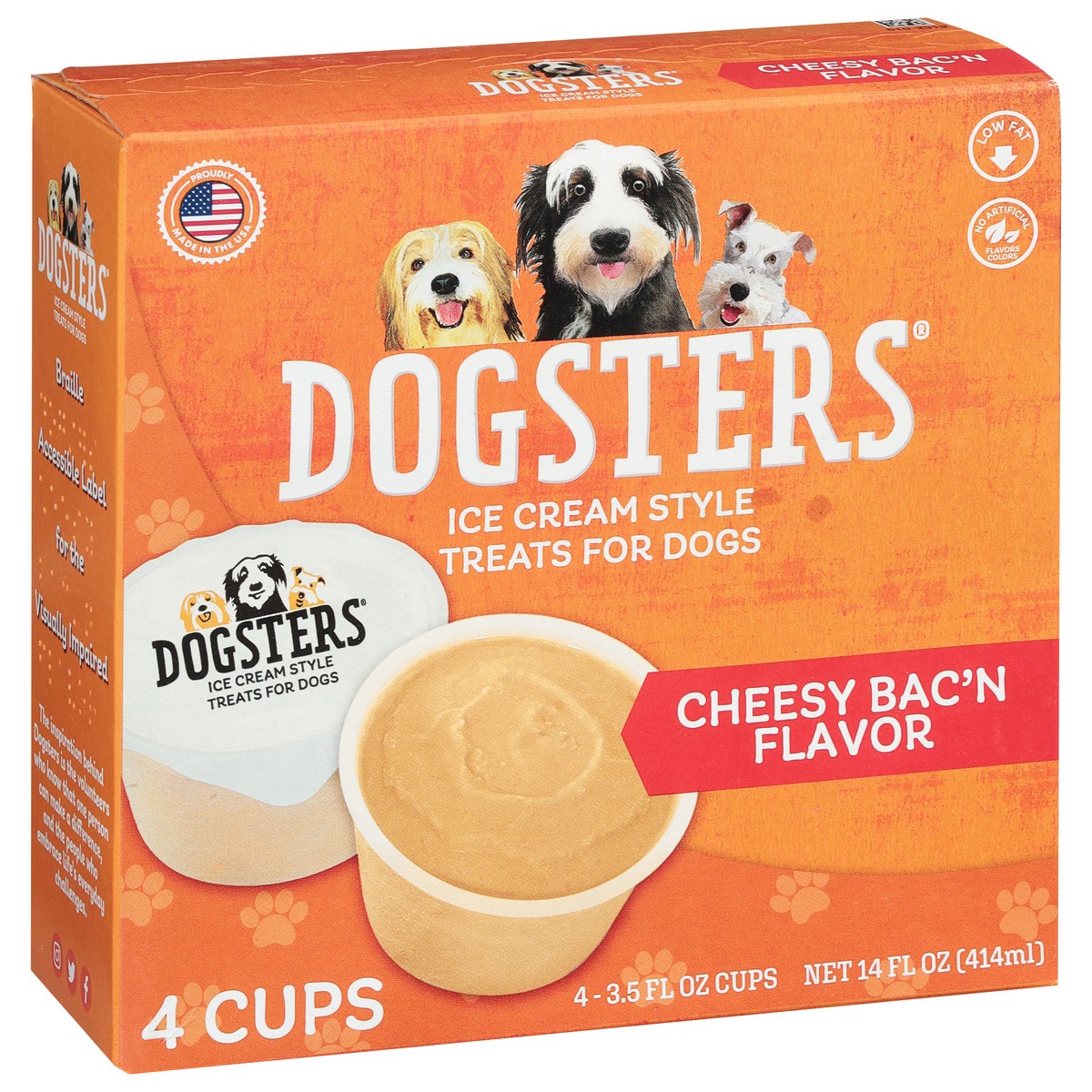 slide 9 of 10, DOGSTERS Ice Cream Style Chessy Bac'n Flavor Treats for Dogs 4 ea, 4 ct