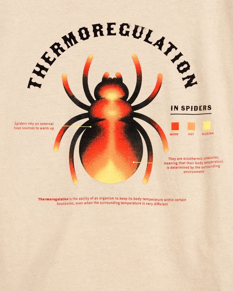 slide 2 of 2, Carter's Kid Spider Cotton Blend Long-Sleeve Tee - Khaki Khaki XL, 1 ct