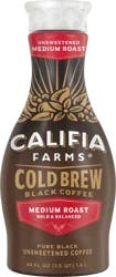 Califia Farms Medium Roast Cold Brew Unsweetened Black Coffee 48 fl oz