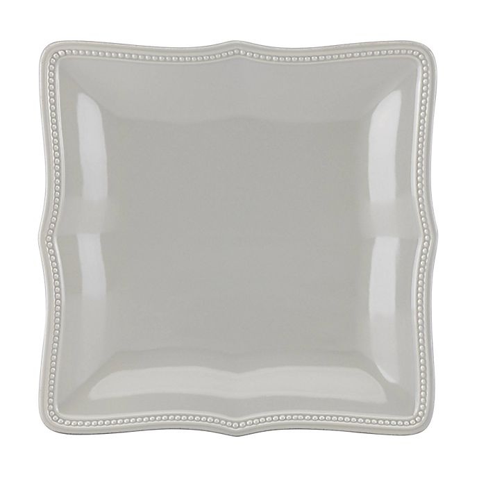 slide 1 of 1, Lenox French Perle Bead Square Dinner Plate - Grey, 1 ct