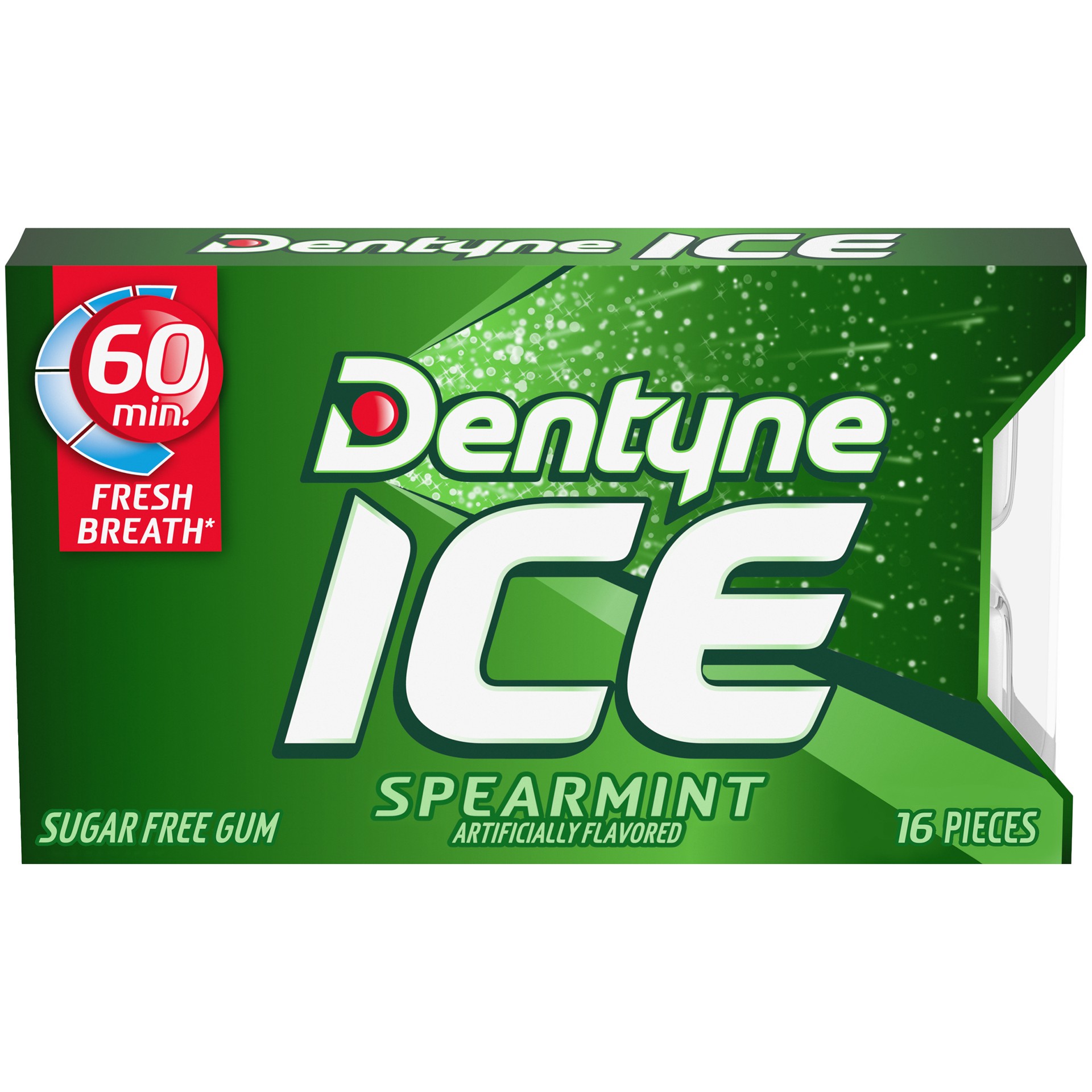 slide 1 of 10, Dentyne Ice Spearmint, 16 ct