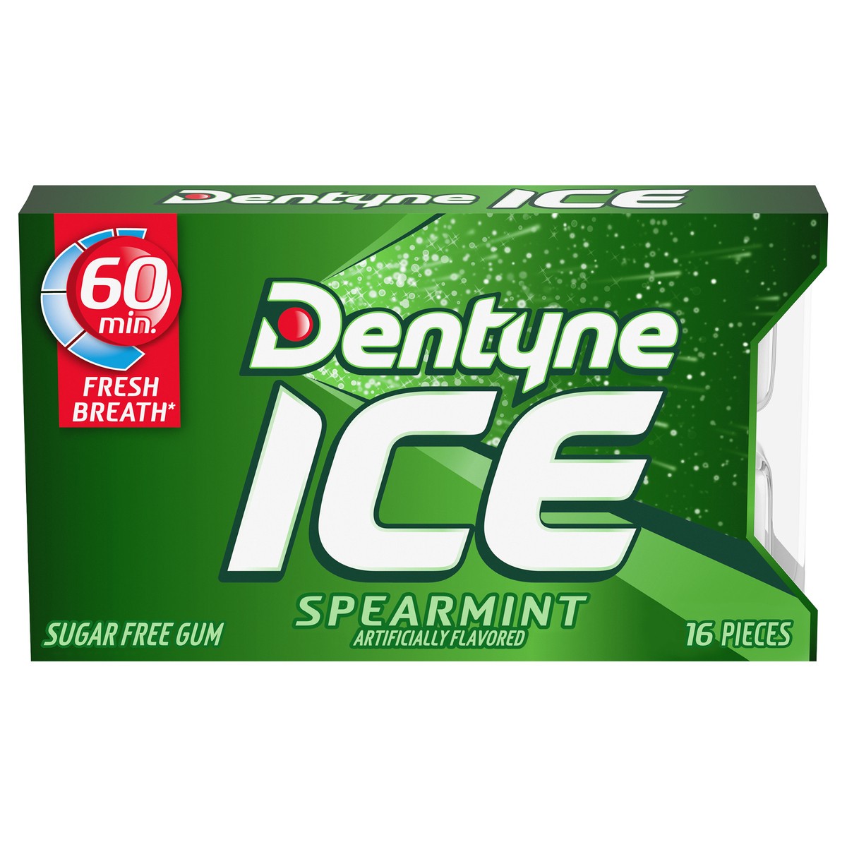 slide 1 of 10, Dentyne Ice Spearmint Sugar Free Gum, 1 pack (16 pieces), 16 ct
