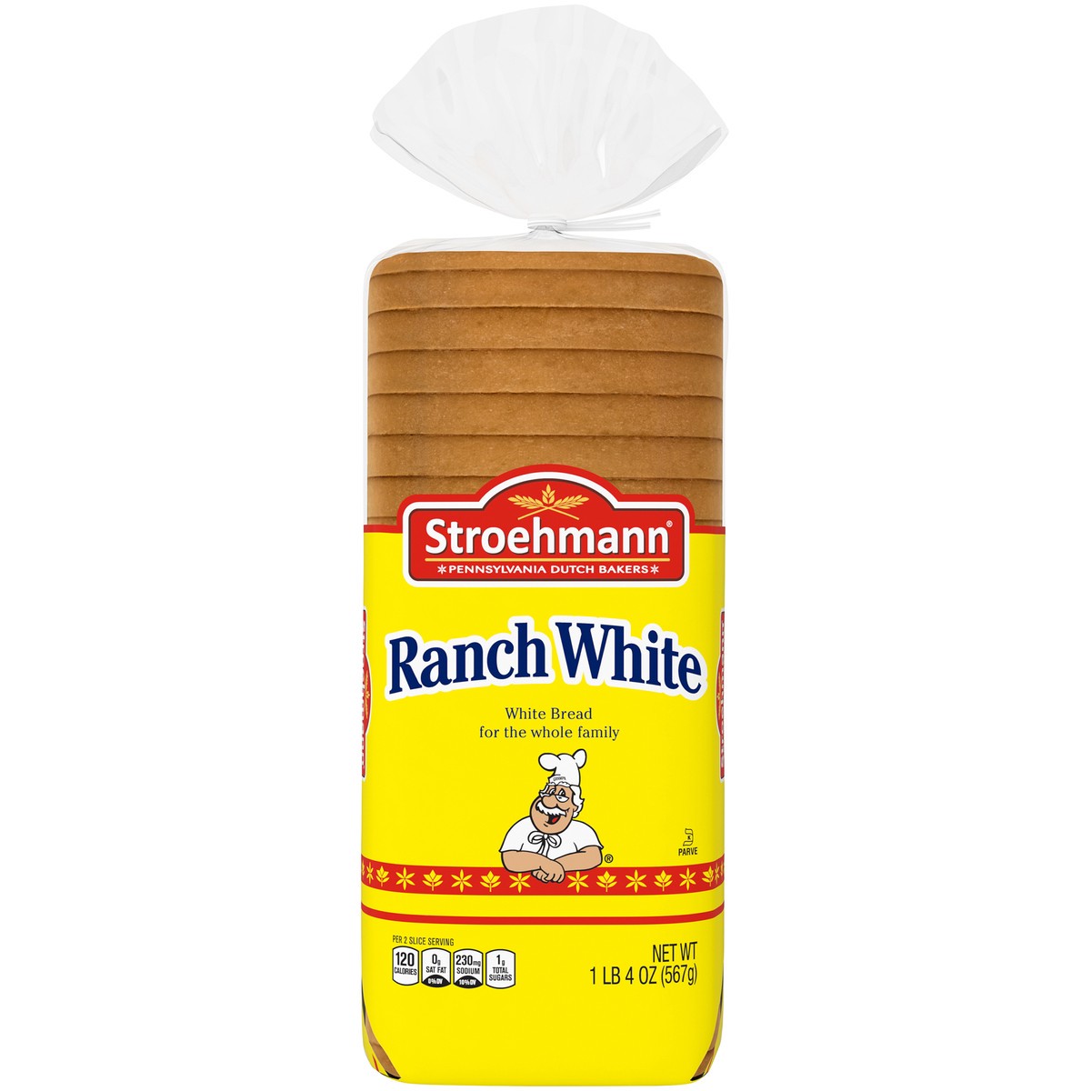 slide 1 of 9, Stroehmann's Bakeries Ranch White Bread, 20 oz, Plain White Bread, Bag, 20 oz