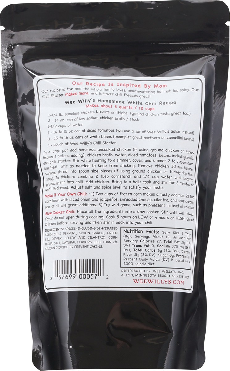 slide 9 of 12, Wee Willy's Chicken White Chili Mix, 