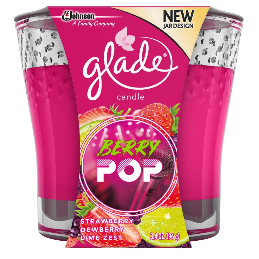 slide 1 of 6, Glade Berry Pop Jar Candle, 3.4 oz