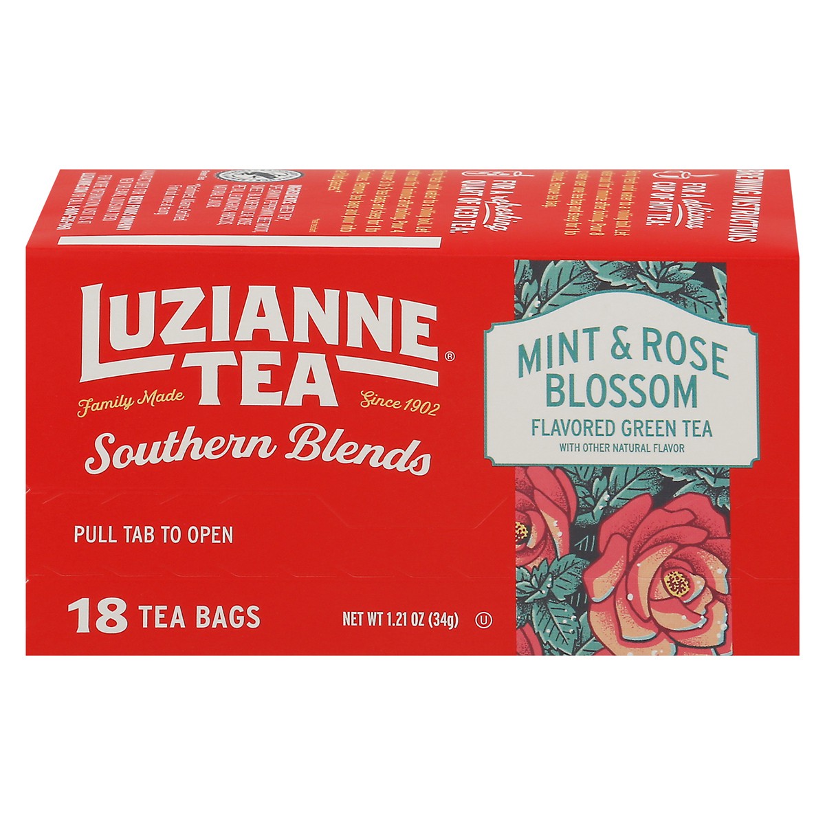slide 9 of 16, Luzianne Southern Blends Mint & Rose Blossom Green Tea 18 Bags, 18 ct
