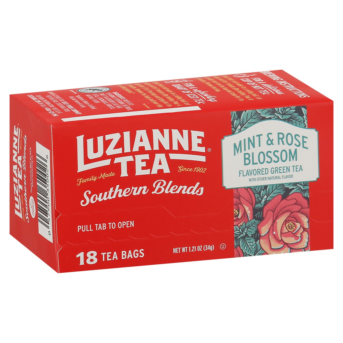 slide 6 of 16, Luzianne Southern Blends Mint & Rose Blossom Green Tea 18 Bags, 18 ct