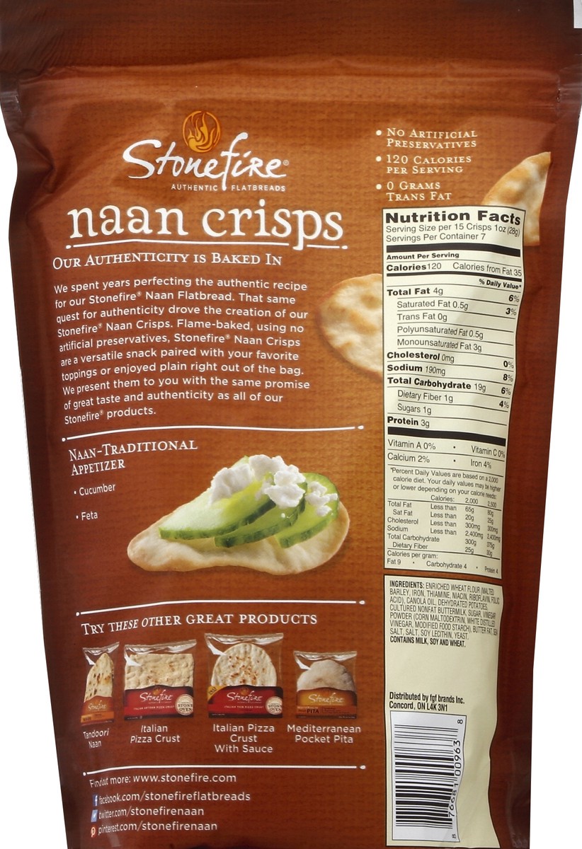 slide 3 of 3, Stonefire Naan Crisps 7 oz, 7 oz