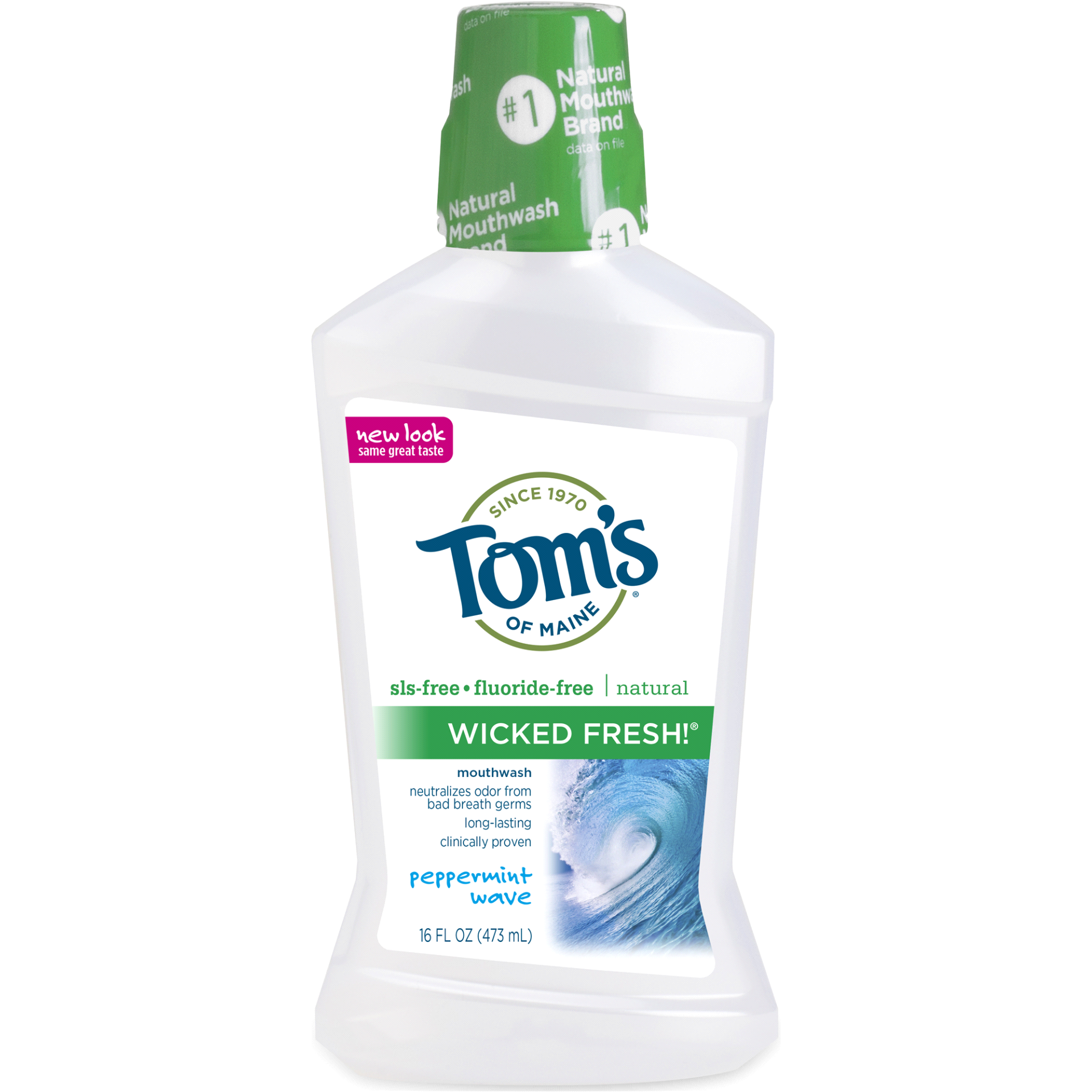 slide 1 of 1, Tom's of Maine Wicked Fresh Peppermint Mouth Wash, 16 fl oz