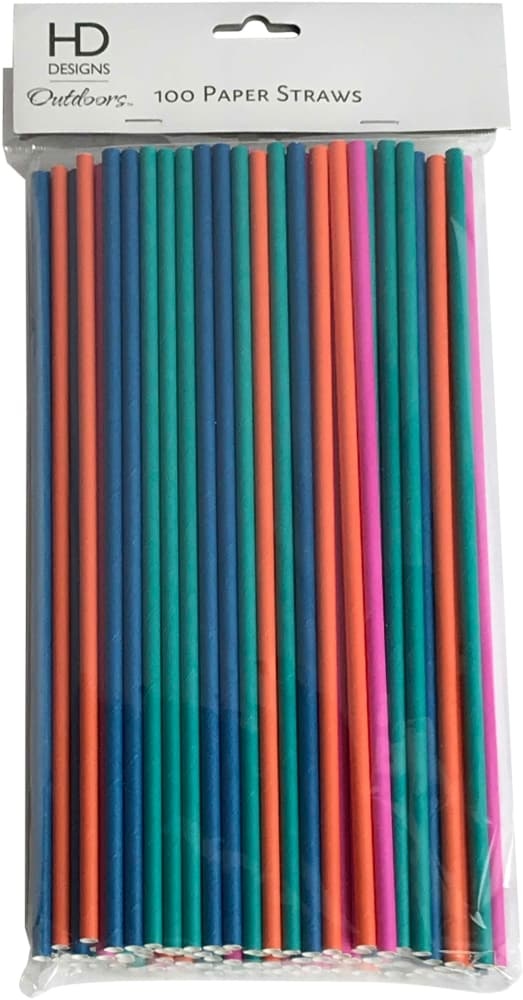 slide 1 of 1, HD Designs Outdoors Paper Straws, 100 ct