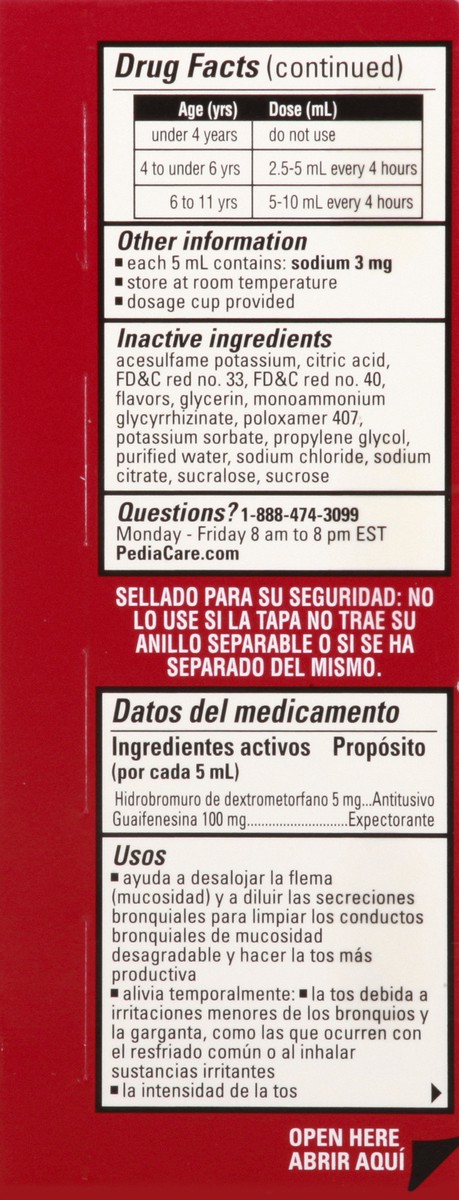 slide 4 of 12, PediaCare Non Drowsy Cherry Flavor Cough & Congestion 4 oz, 4 oz