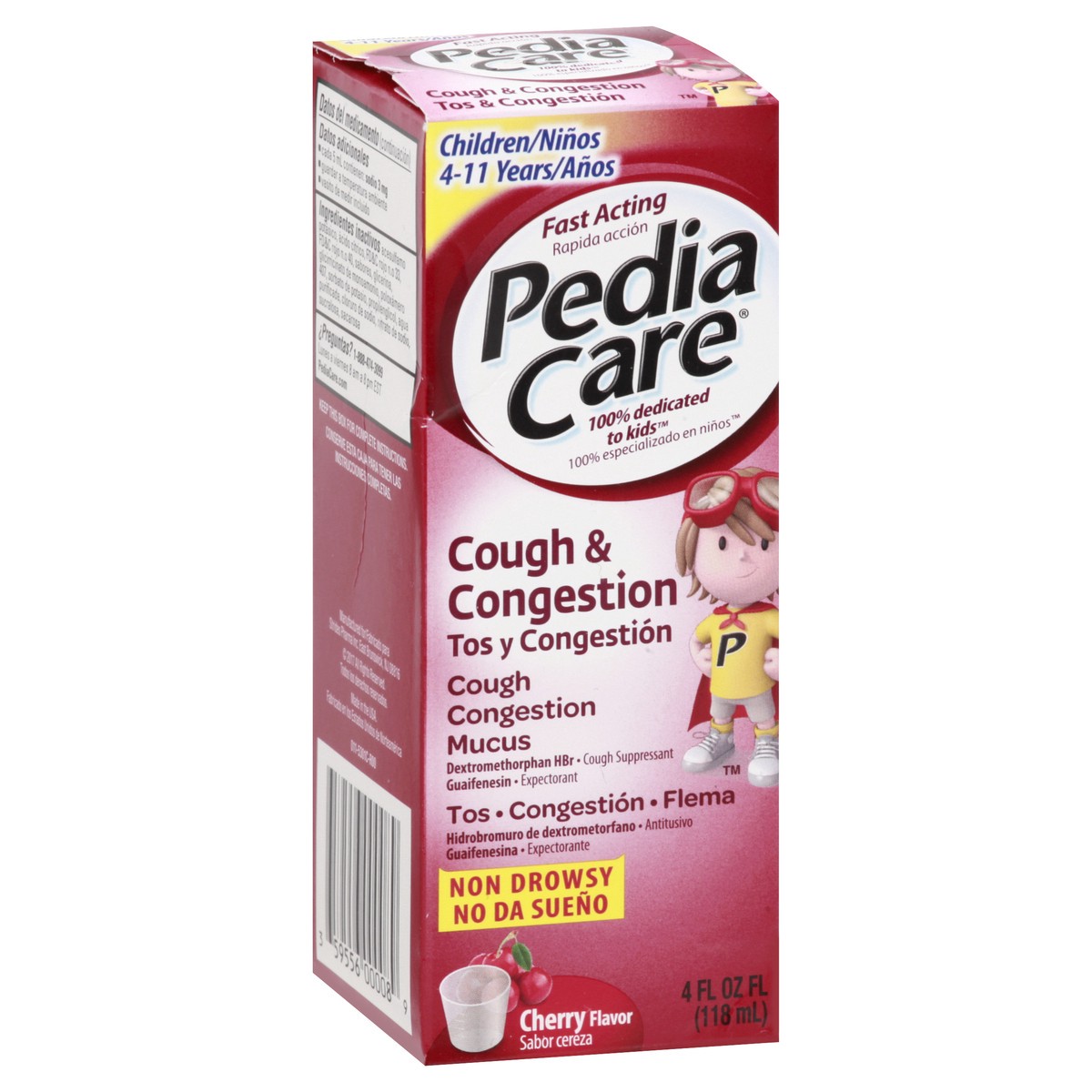 slide 8 of 12, PediaCare Non Drowsy Cherry Flavor Cough & Congestion 4 oz, 4 oz