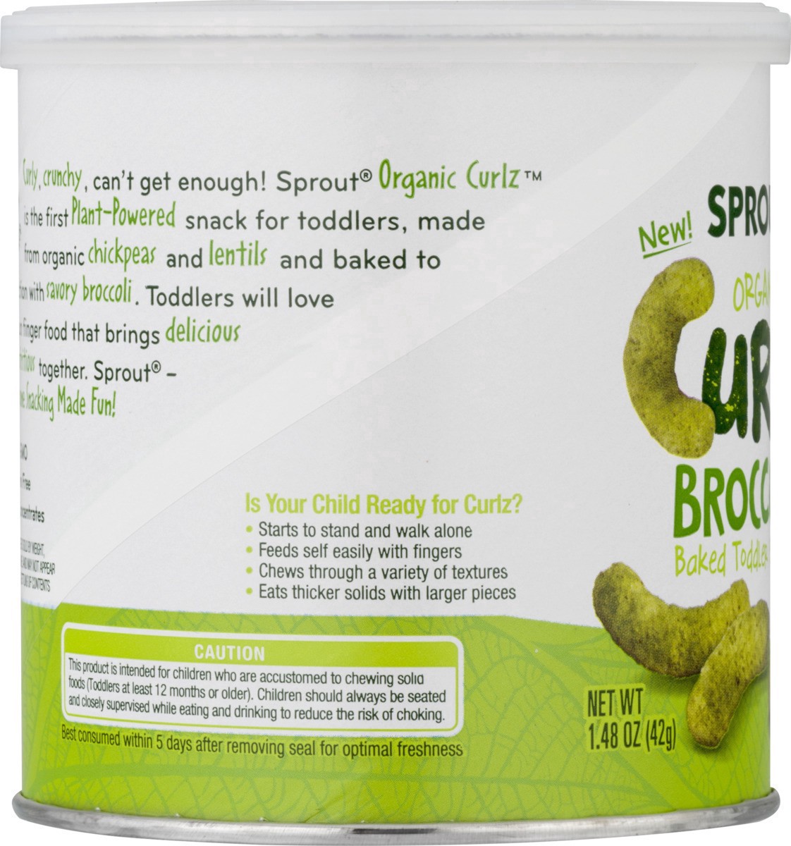 slide 3 of 12, Sprout Organics Curlz 12 Months & Up Organic Broccoli Flavored Baked Snack Toddler 1.48 oz, 1.48 oz