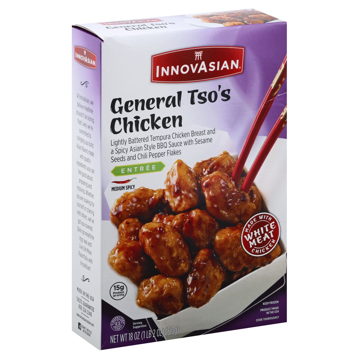 slide 2 of 9, InnovAsian General Tso's Chicken, 18 oz