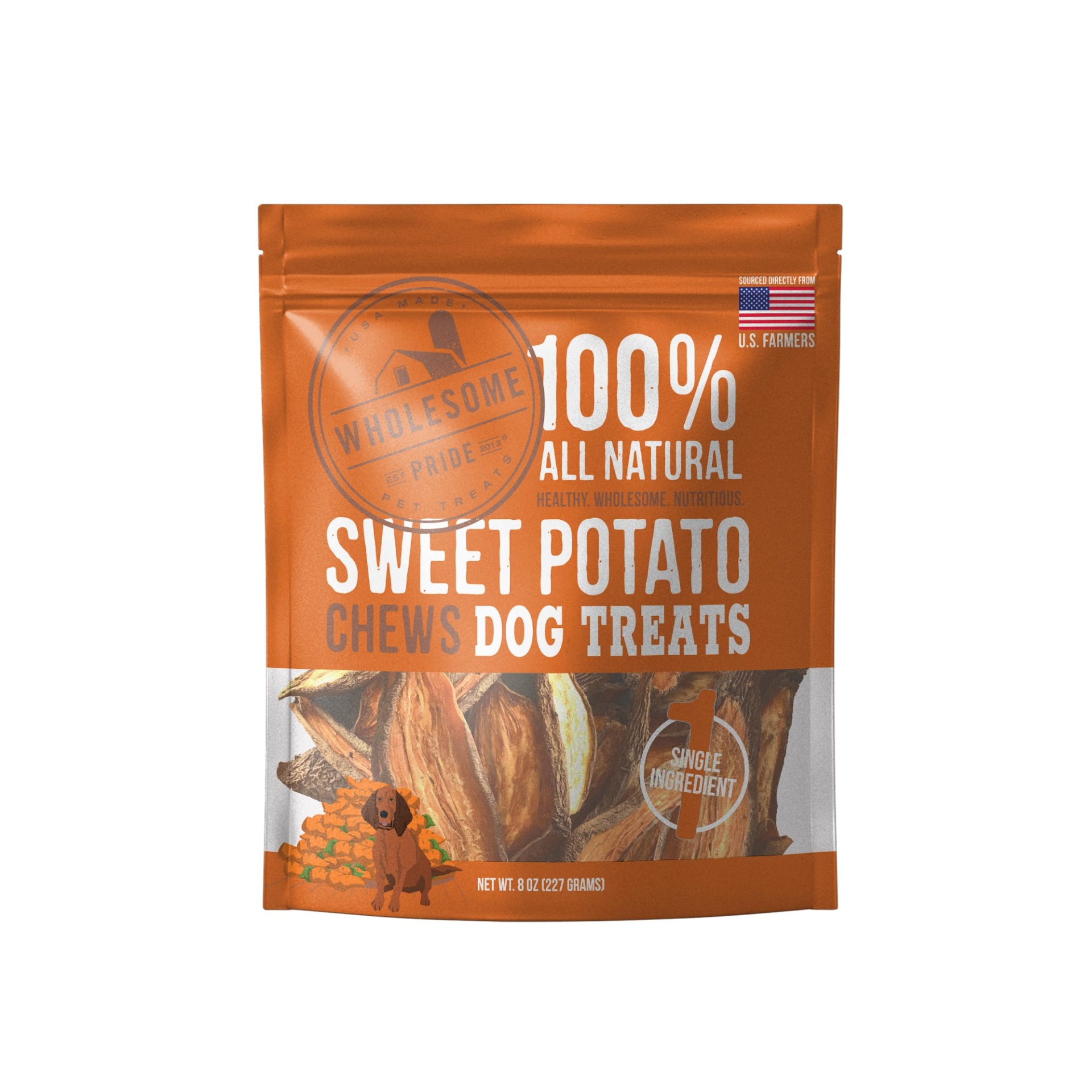 slide 1 of 1, Wholesome Pride Sweet Potato Chew Dog Treats, 8 oz