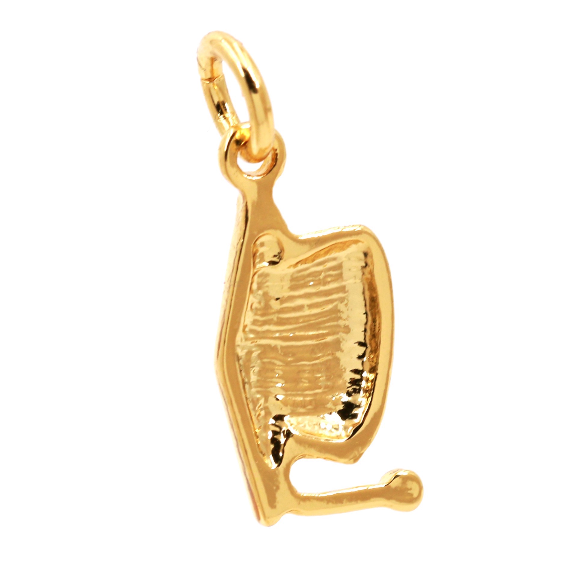 slide 4 of 4, 14k Gold Plated Graduation Cap Charm By Bead Landing, 0.31 in x 0.87 in x 0.08 in