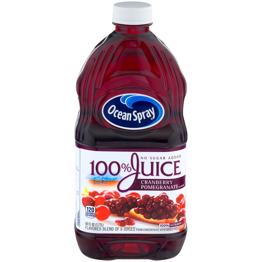 slide 1 of 5, Ocean Spray 100% Cranberry Pomegranate Juice, 64 oz