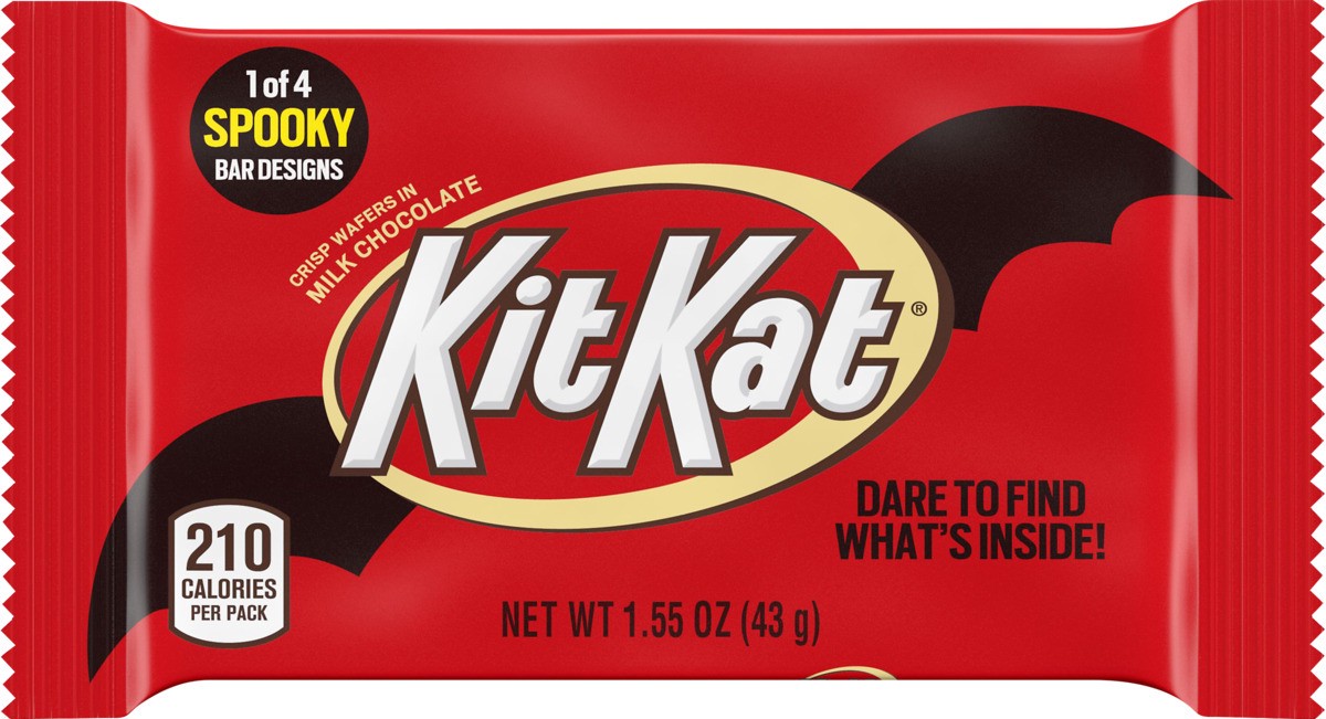 slide 3 of 4, KIT KAT Standard Halloween Trick Or Treat Bar, 1.55 oz