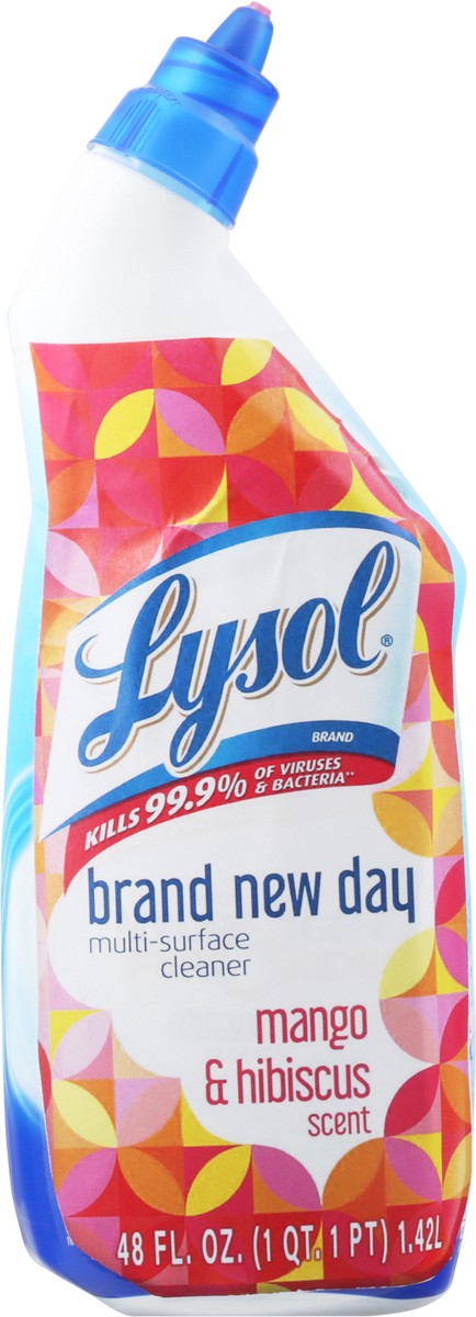 slide 7 of 9, Lysol Toilet Bowl Cleaner Gel, For Cleaning and Disinfecting, Stain Removal, Brand New Day, Mango and Hibiscus, 24oz, 24 oz